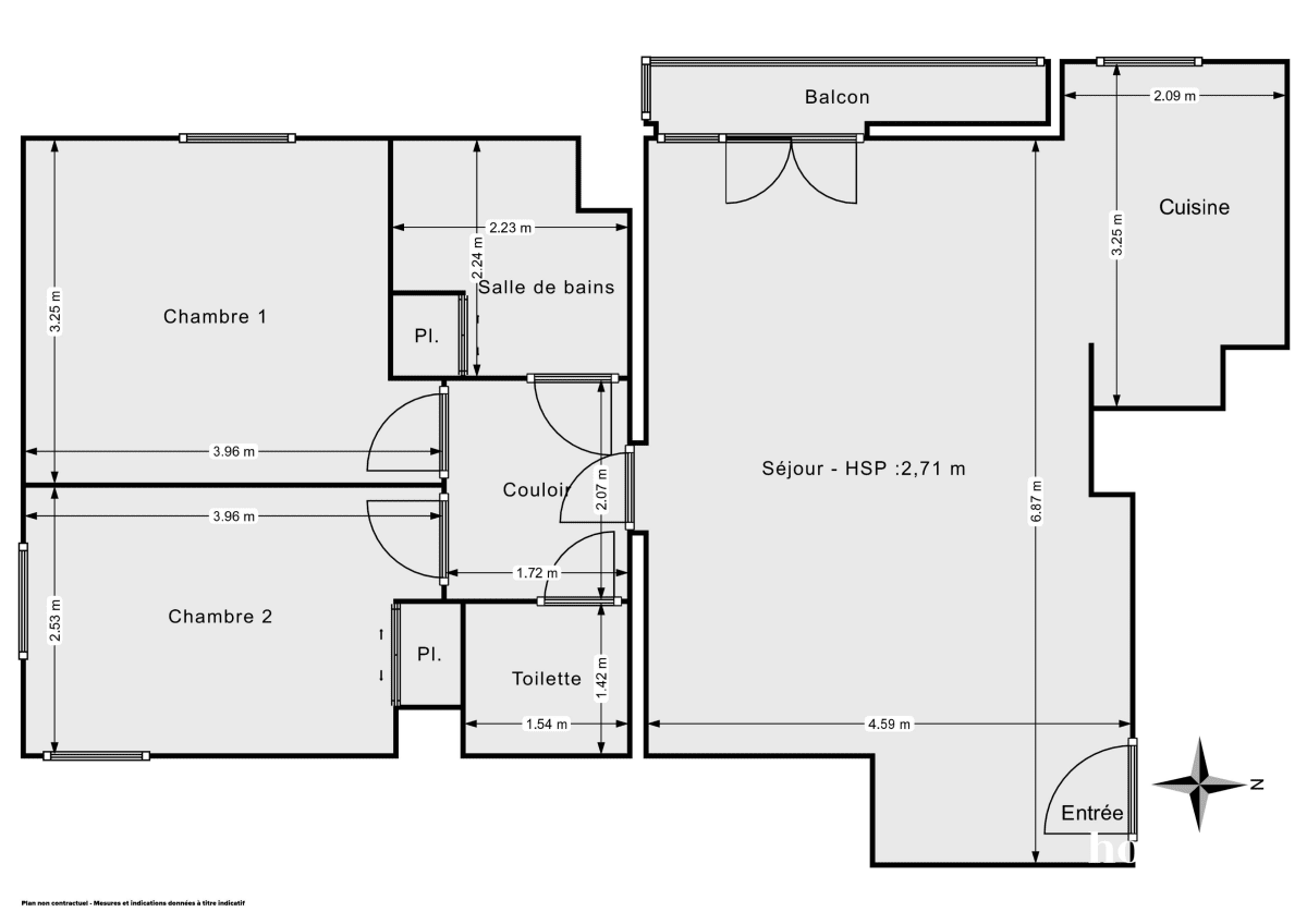 Appartement de 66.0 m² à Colombes