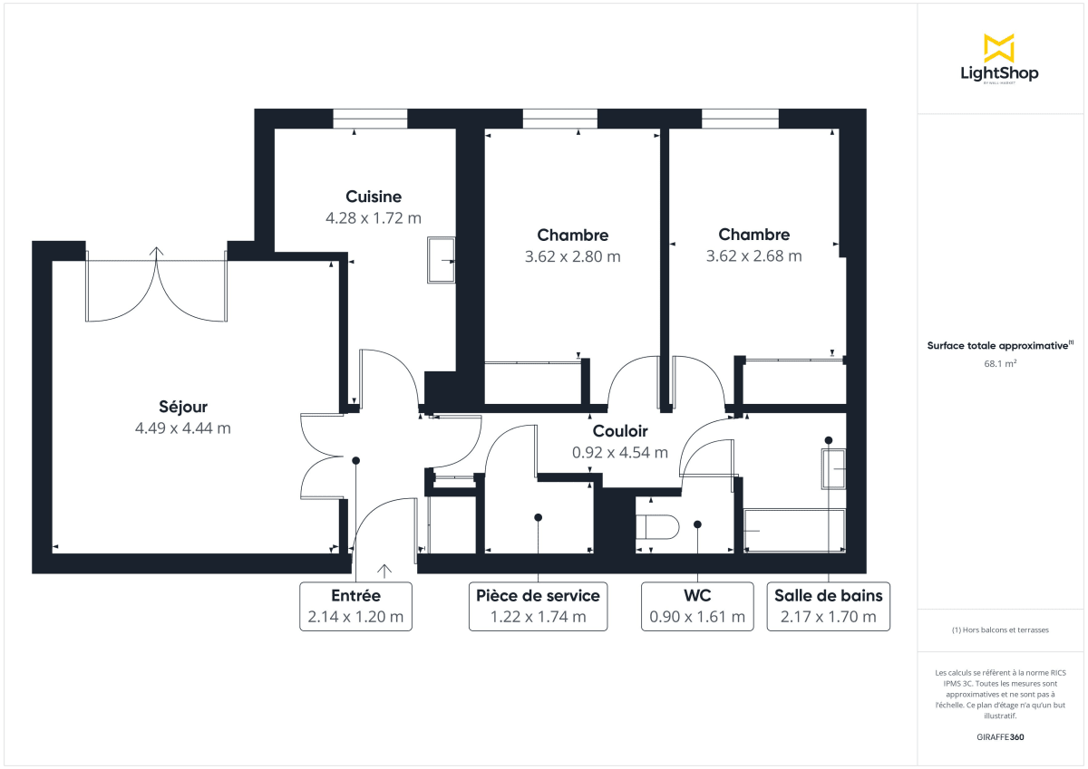 Appartement de 67.92 m² à Nantes