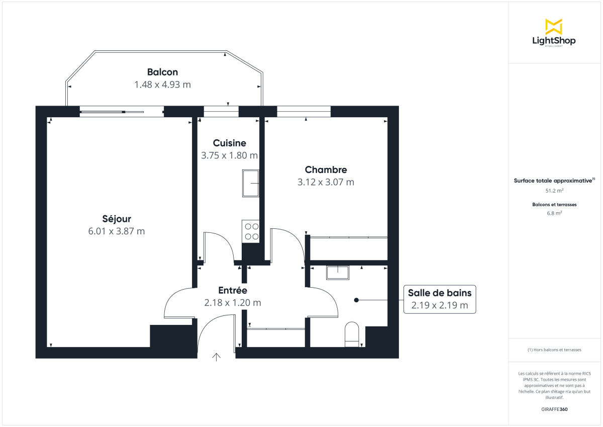 Appartement de 50.0 m² à Bordeaux
