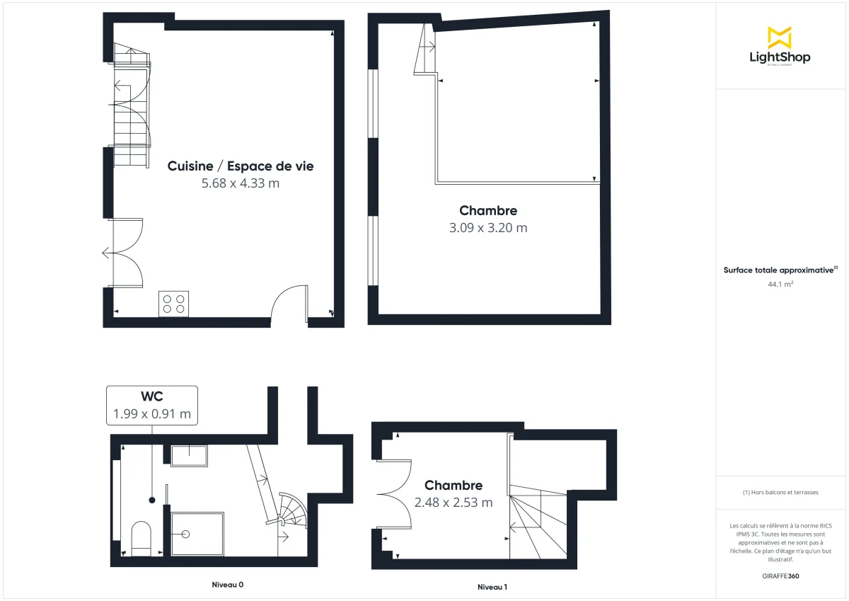 Appartement de 60.0 m² à Paris