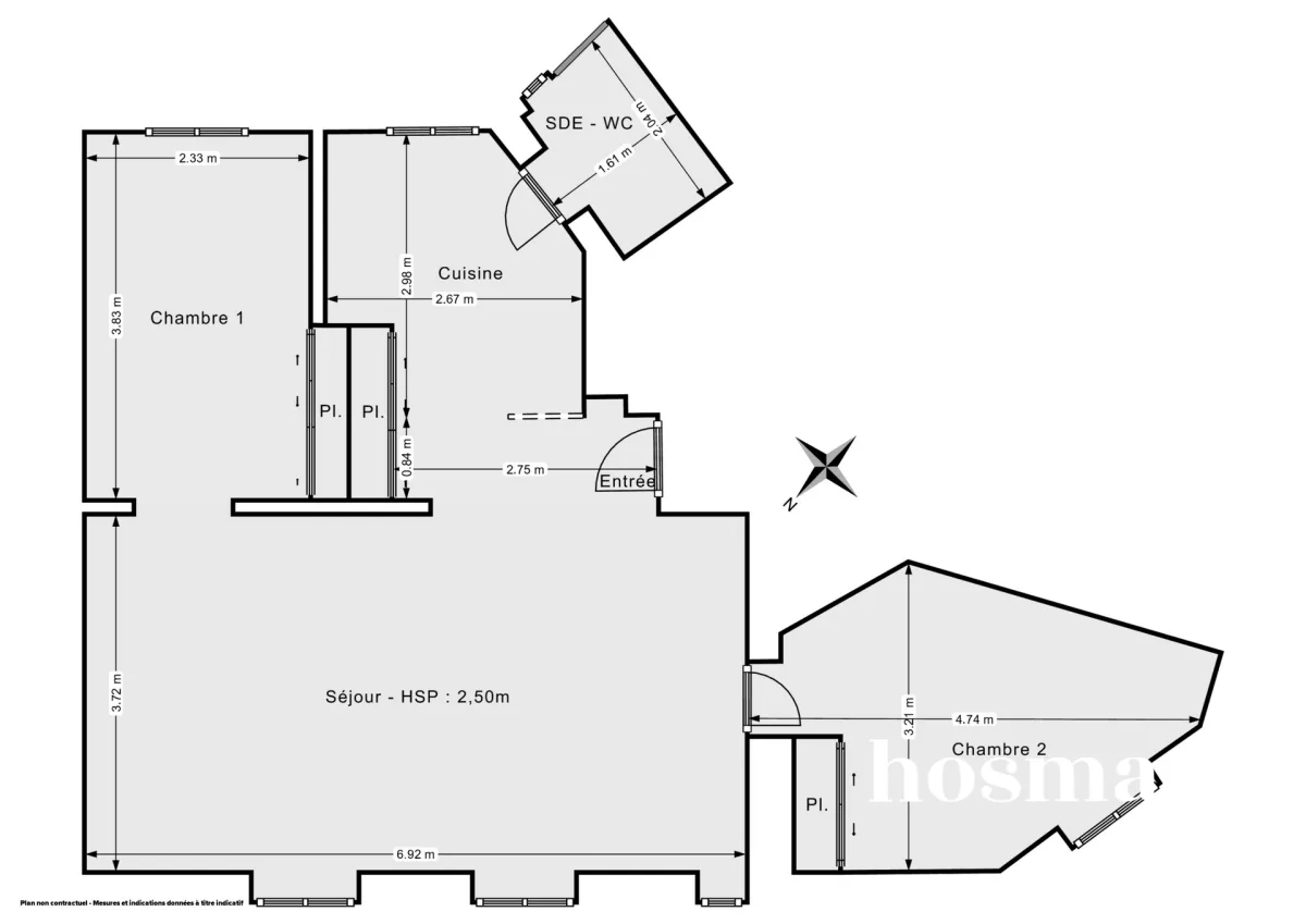 Appartement de 59.27 m² à Paris