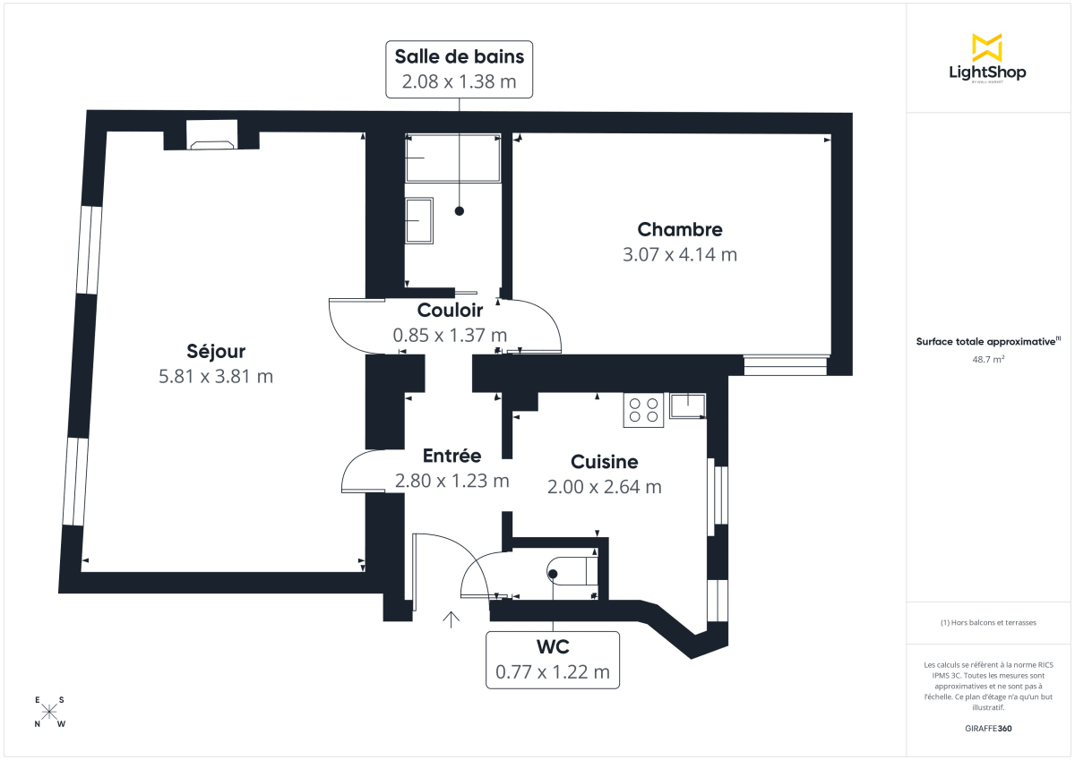 Appartement de 50.13 m² à Paris