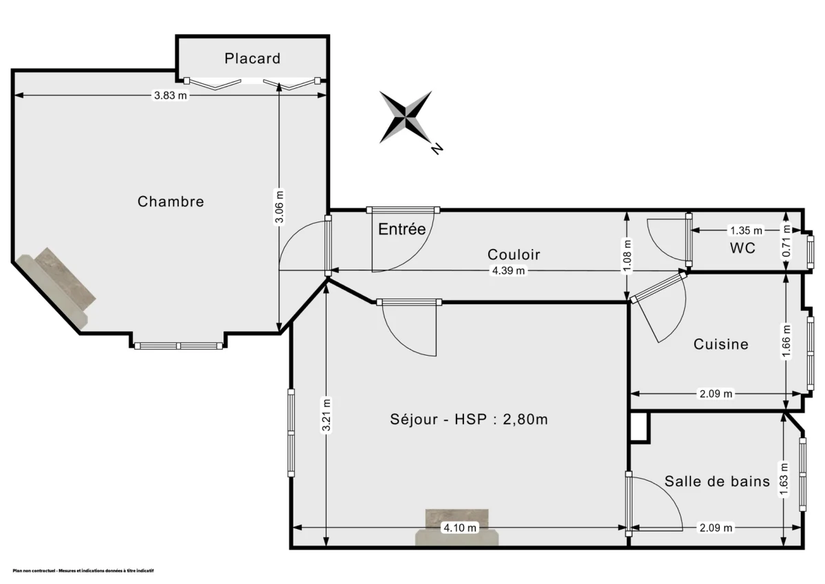 Appartement de 35.5 m² à Paris