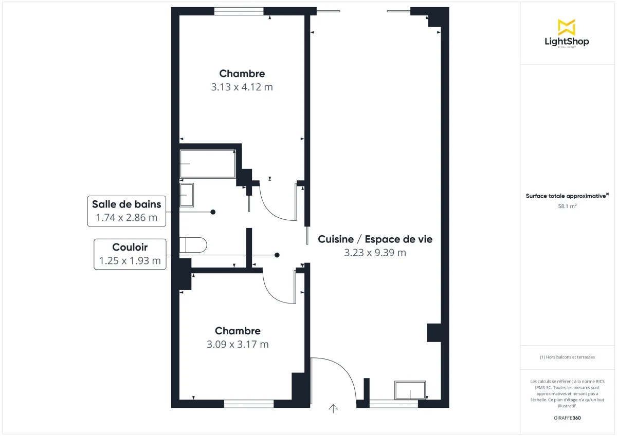 Appartement de 58.0 m² à Argenteuil