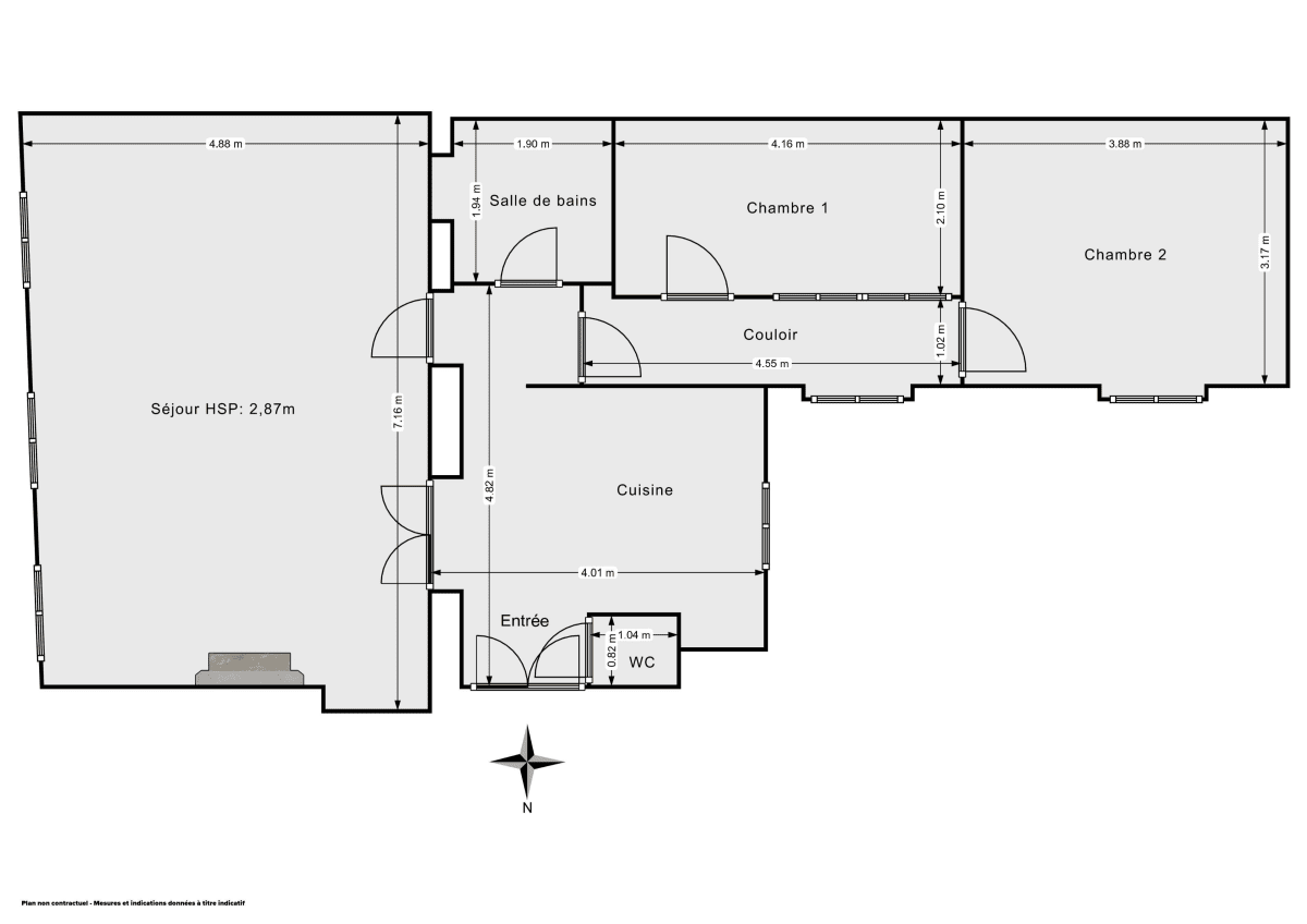 Appartement de 76.0 m² à Paris
