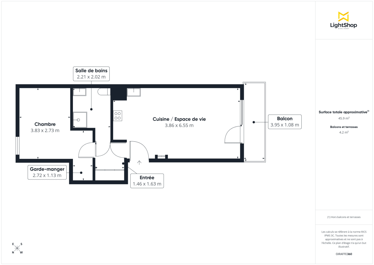 Appartement de 47.0 m² à Pantin