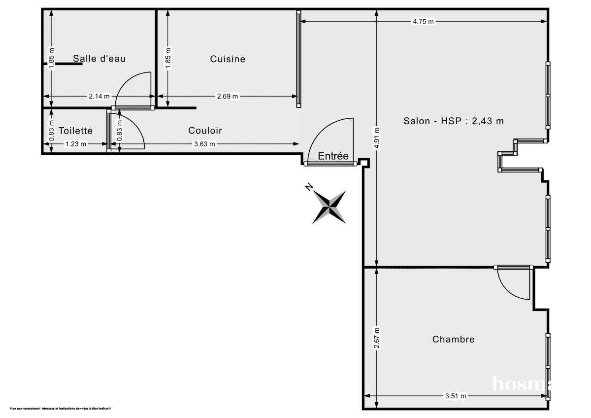 Appartement de 43.0 m² à Puteaux