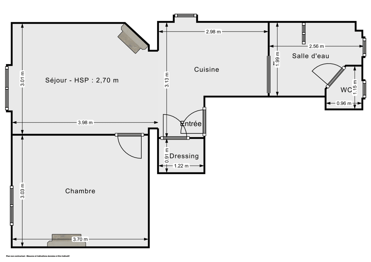 Appartement de 37.9 m² à Paris