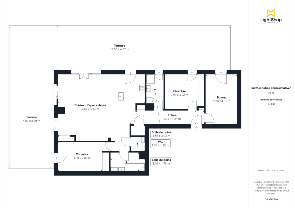 Appartement de 98.0 m² à Bordeaux