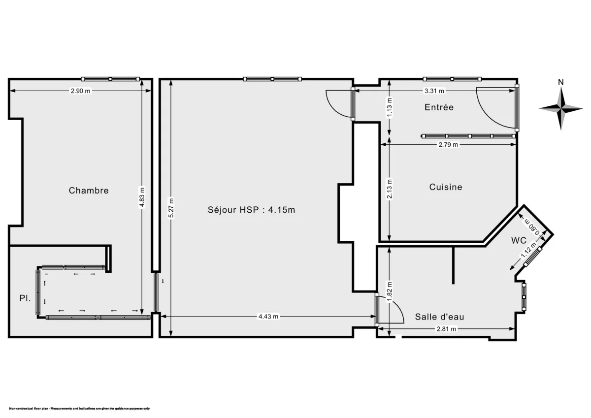 Appartement de 55.0 m² à Paris