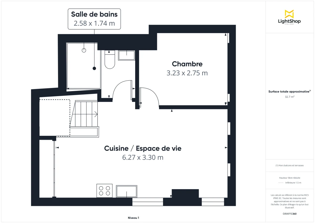 Appartement de 32.0 m² à Bordeaux