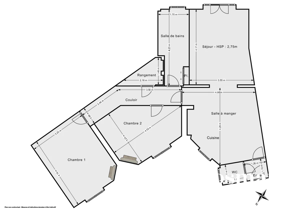 Appartement de 72.0 m² à Paris