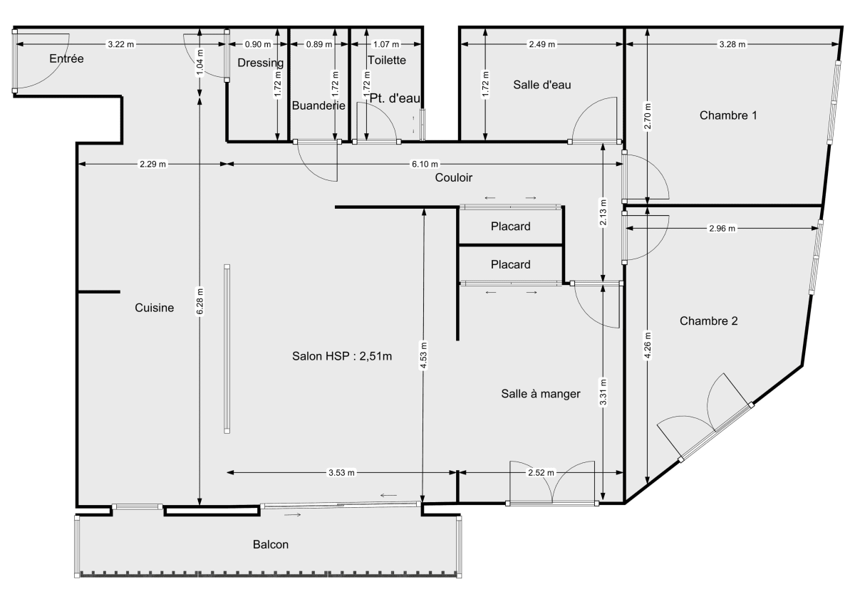 Appartement de 77.09 m² à Vincennes