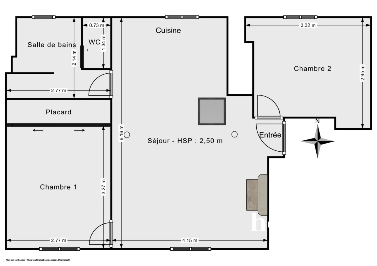 Appartement de 49.0 m² à Paris