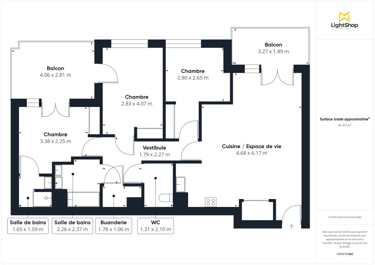 Appartement de 83.0 m² à Pessac