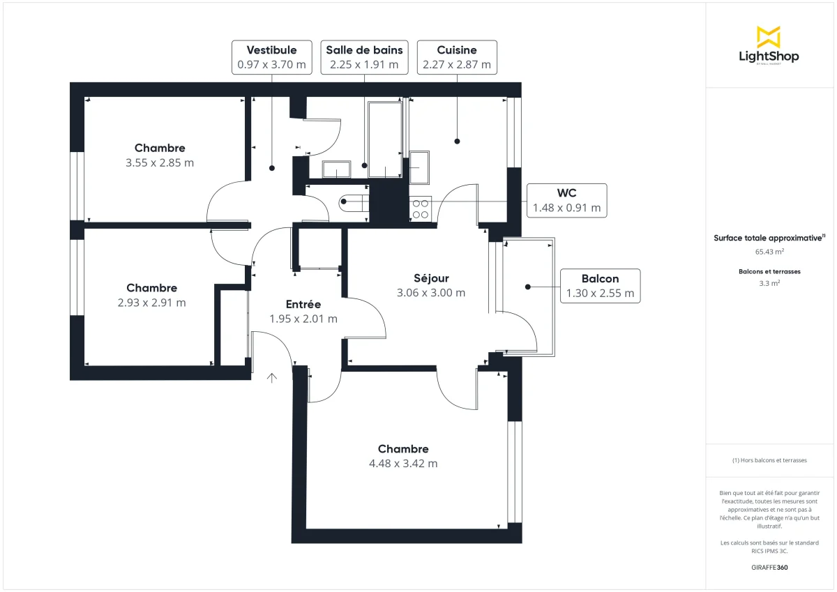 Appartement de 66.0 m² à Bron