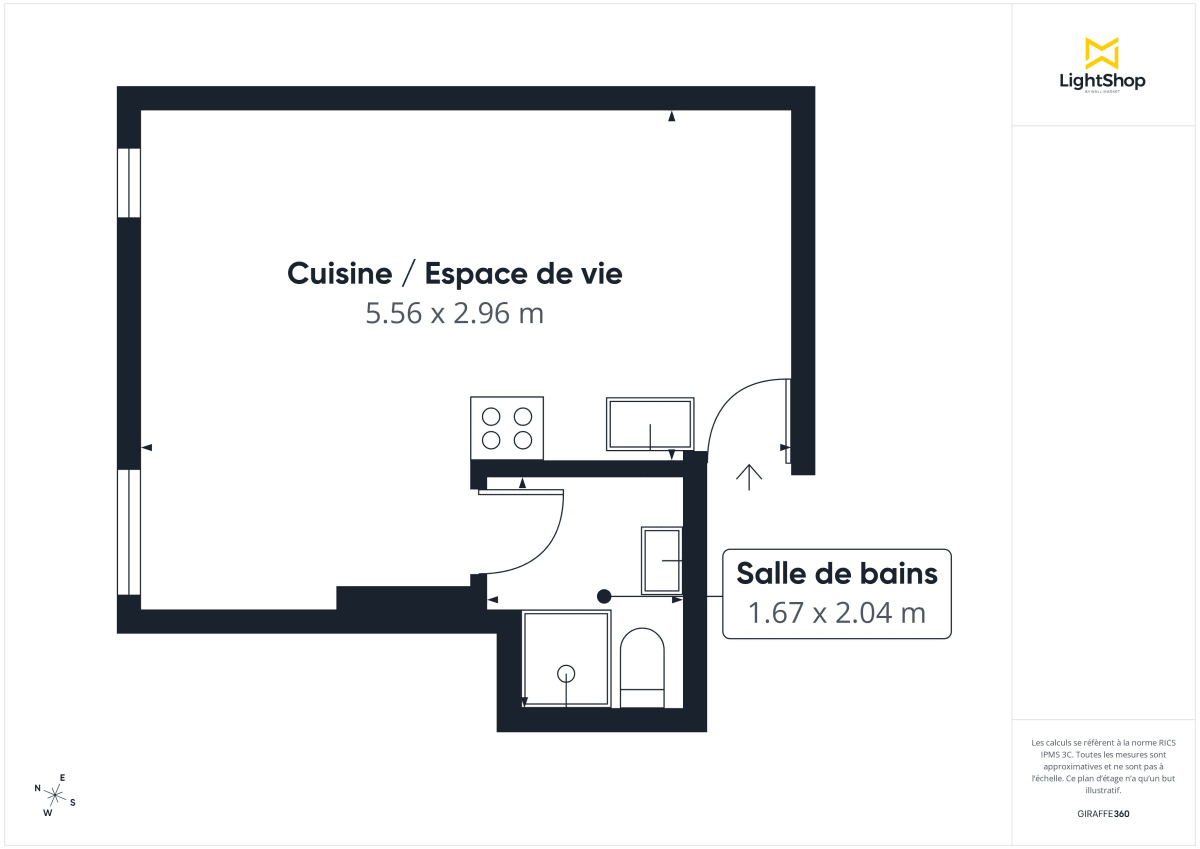 Appartement de 25.0 m² à Paris