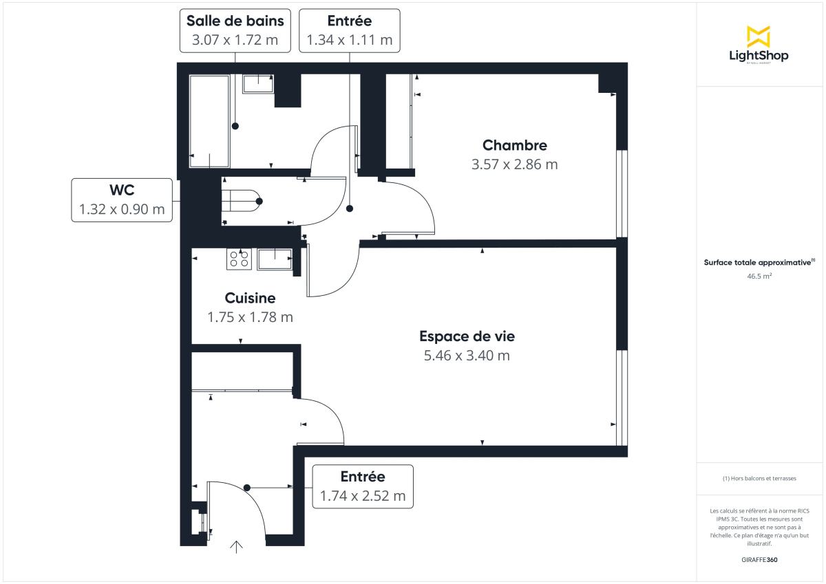 Appartement de 48.0 m² à Bordeaux