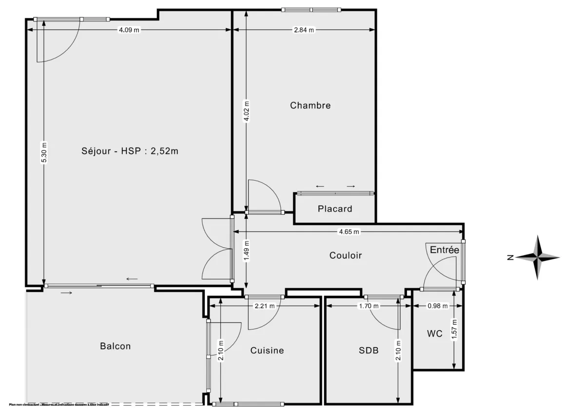 Appartement de 54.0 m² à Paris