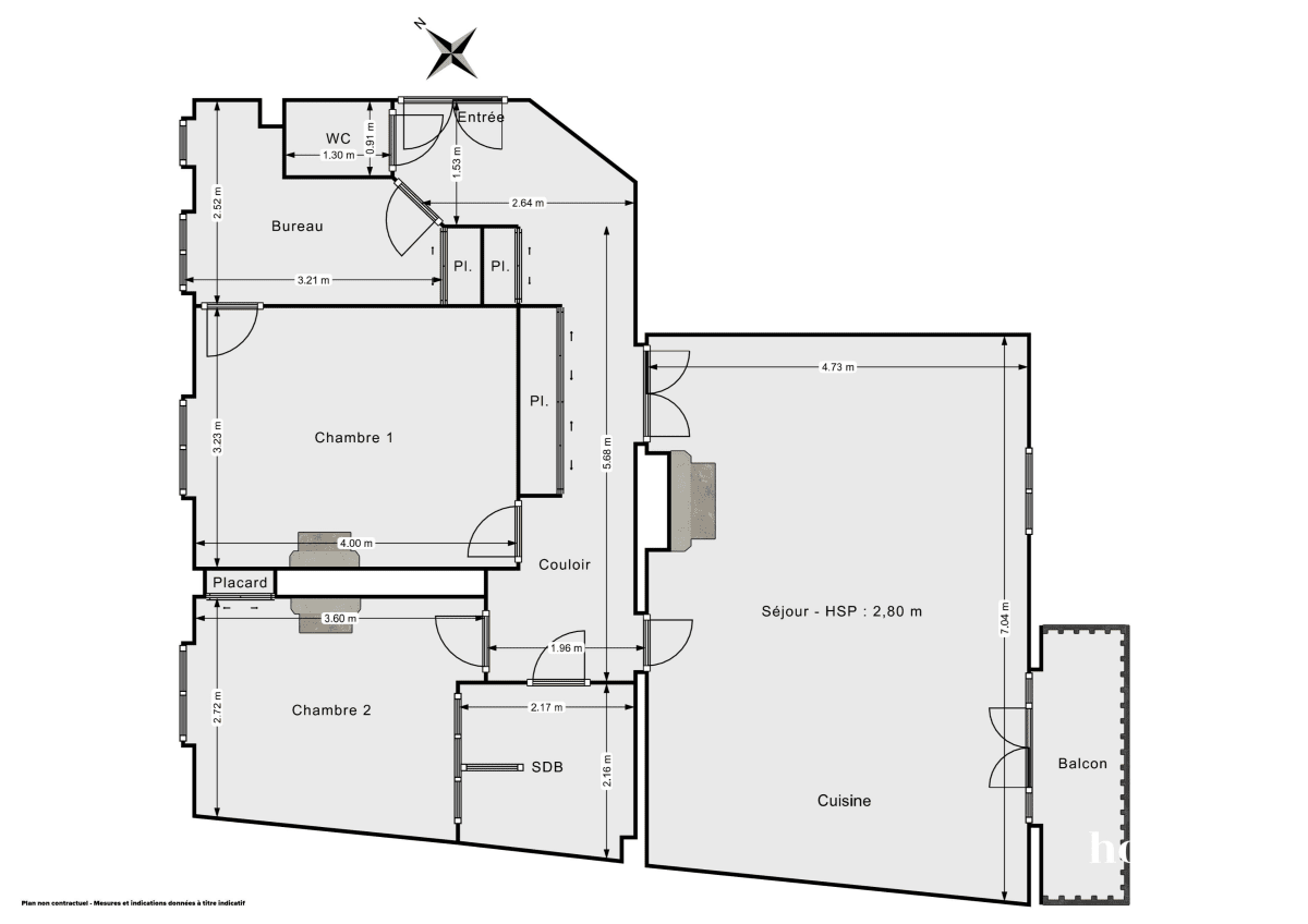 Appartement de 78.0 m² à Paris