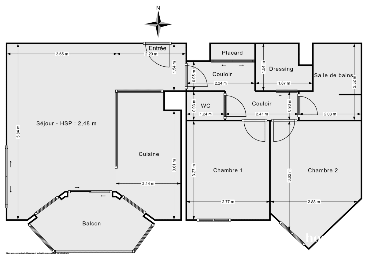 Appartement de 63.32 m² à Levallois-Perret