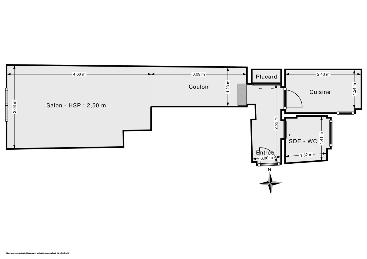 Appartement de 23.0 m² à Paris