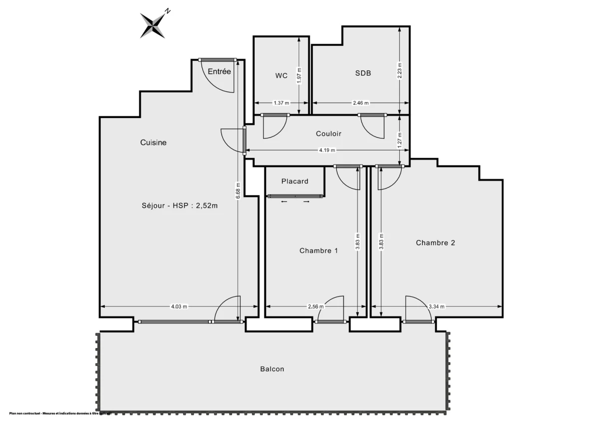 Appartement de 57.0 m² à Paris