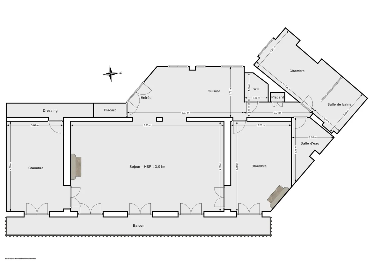 Appartement de 117.64 m² à Paris