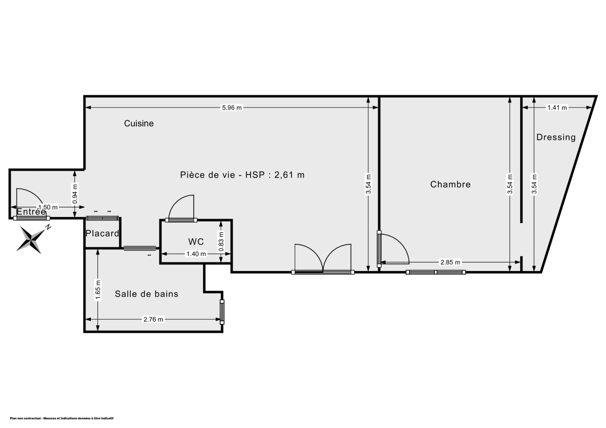 Appartement de 38.25 m² à Paris