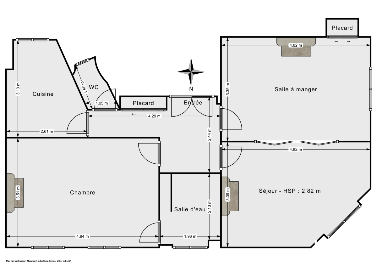 Appartement de 69.56 m² à Paris