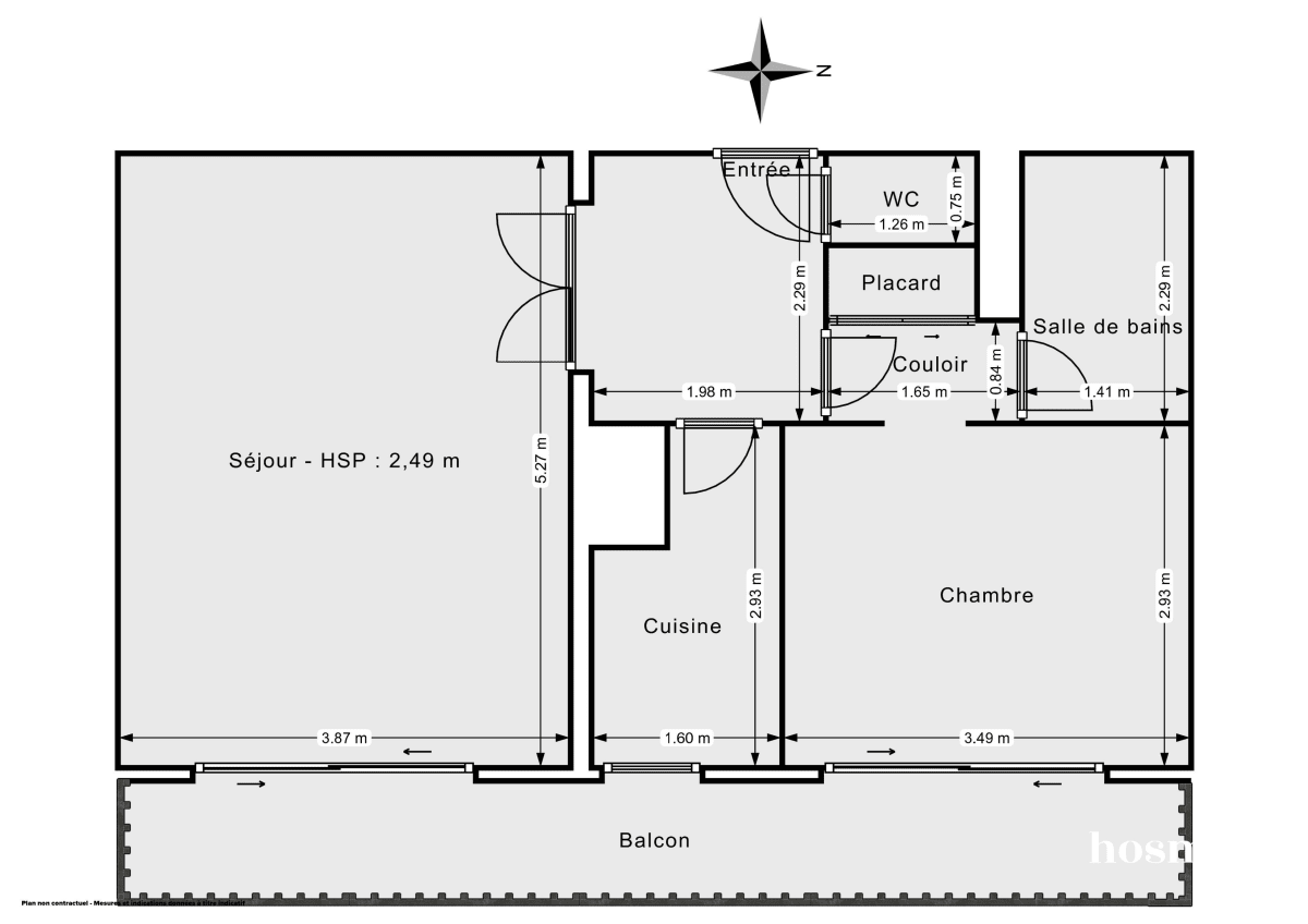 Appartement de 45.14 m² à Garches