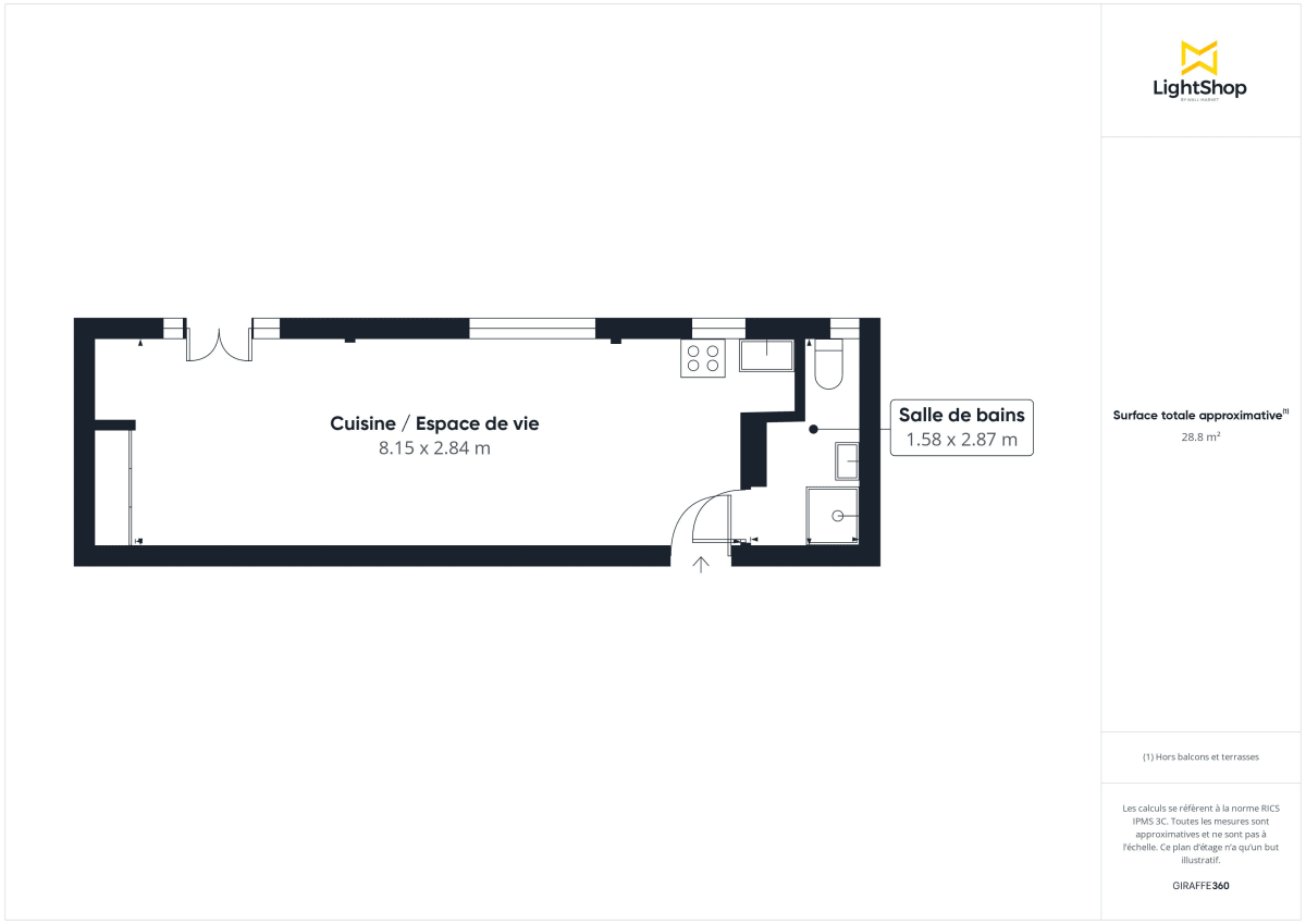Appartement de 30.0 m² à Paris