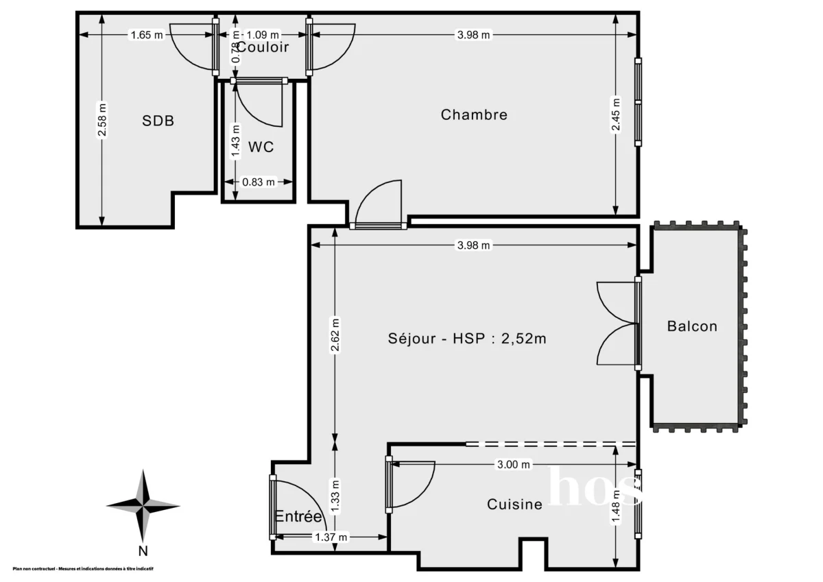 Appartement de 32.5 m² à Paris