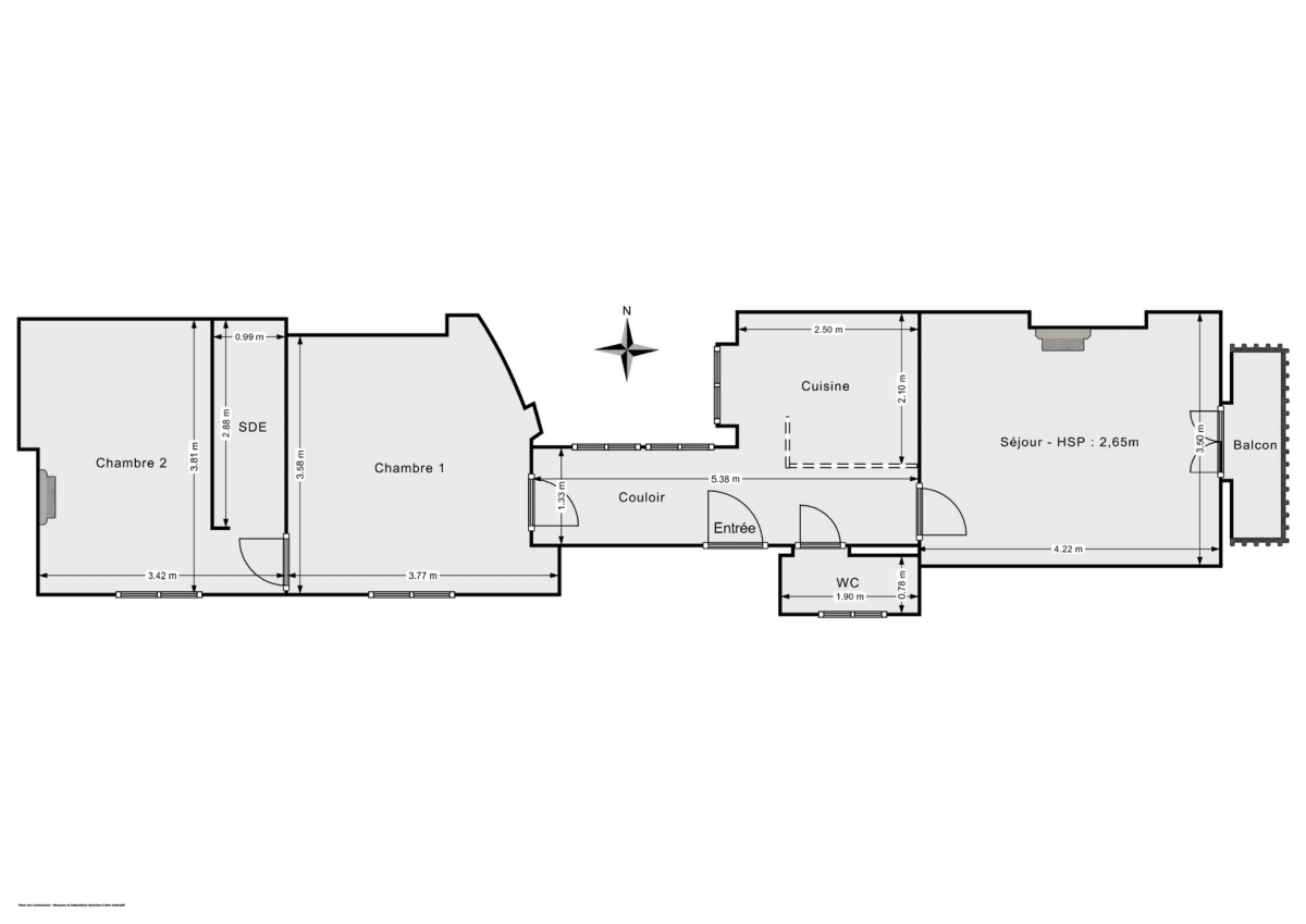 Appartement de 55.0 m² à Paris