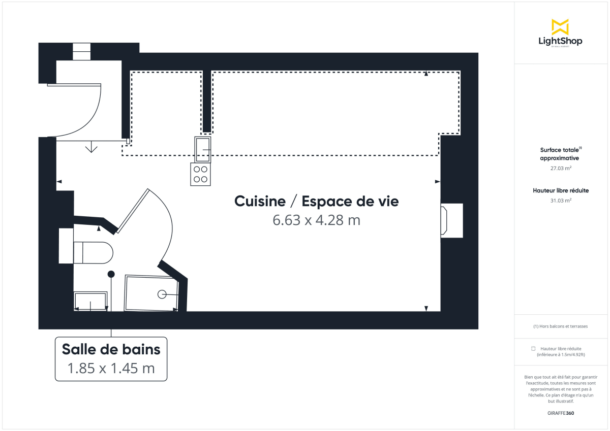 Appartement de 18.61 m² à Paris