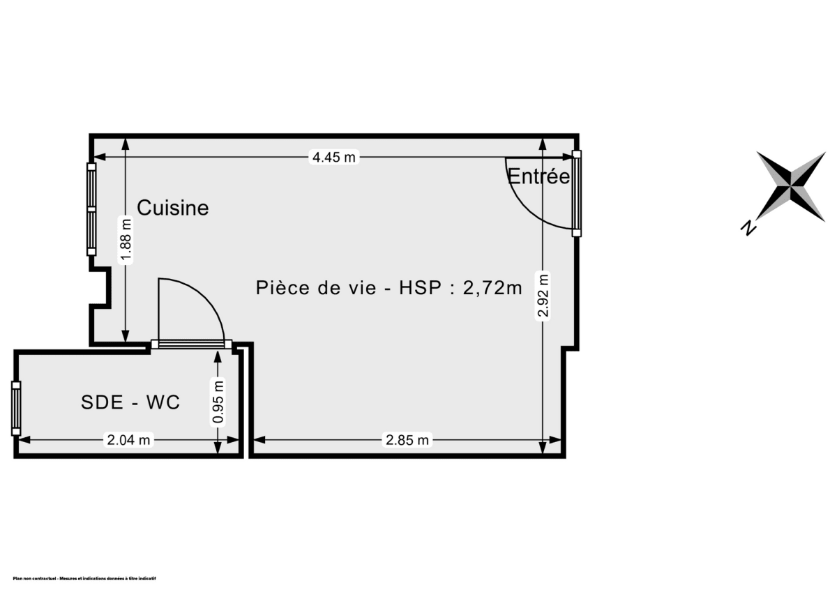 Appartement de 13.09 m² à Paris