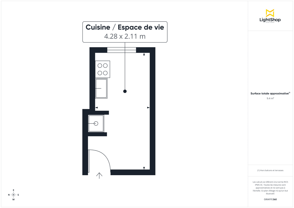 Appartement de 9.0 m² à Paris