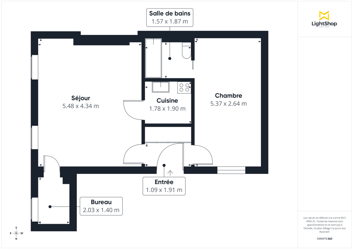 Appartement de 50.08 m² à Bordeaux