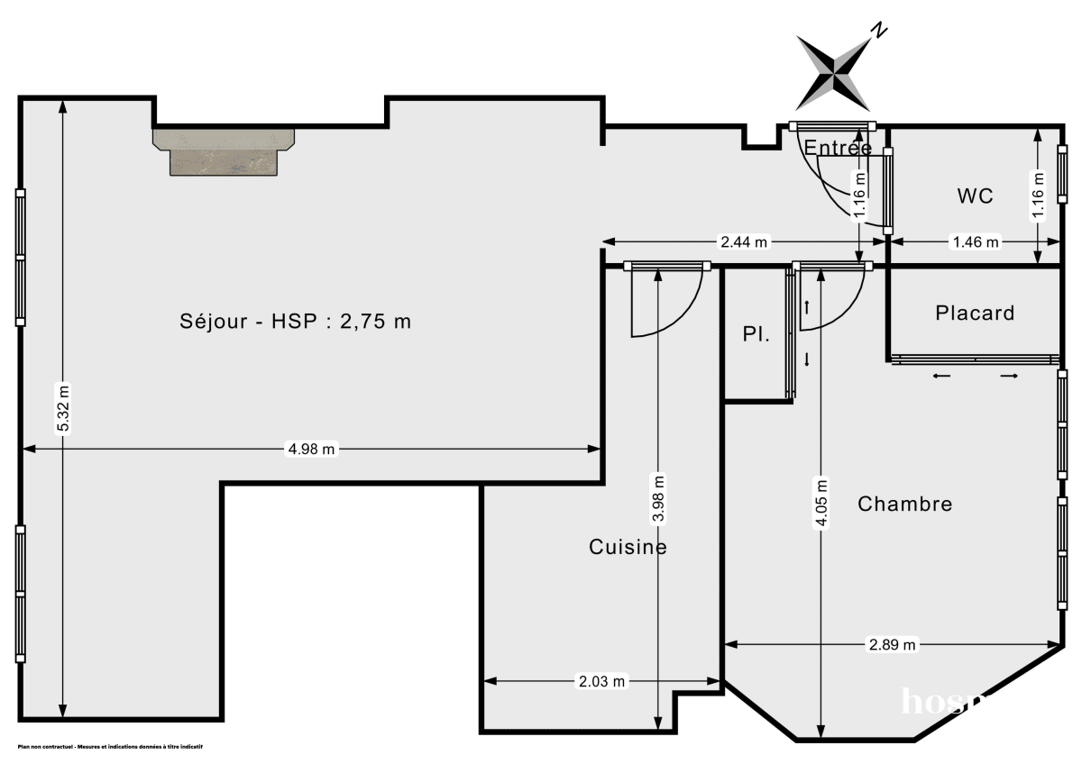 Appartement de 39.85 m² à Paris