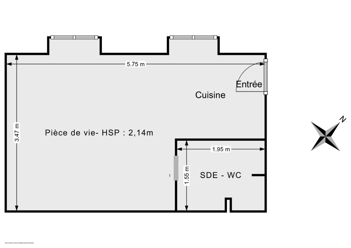 Appartement de 19.73 m² à Paris
