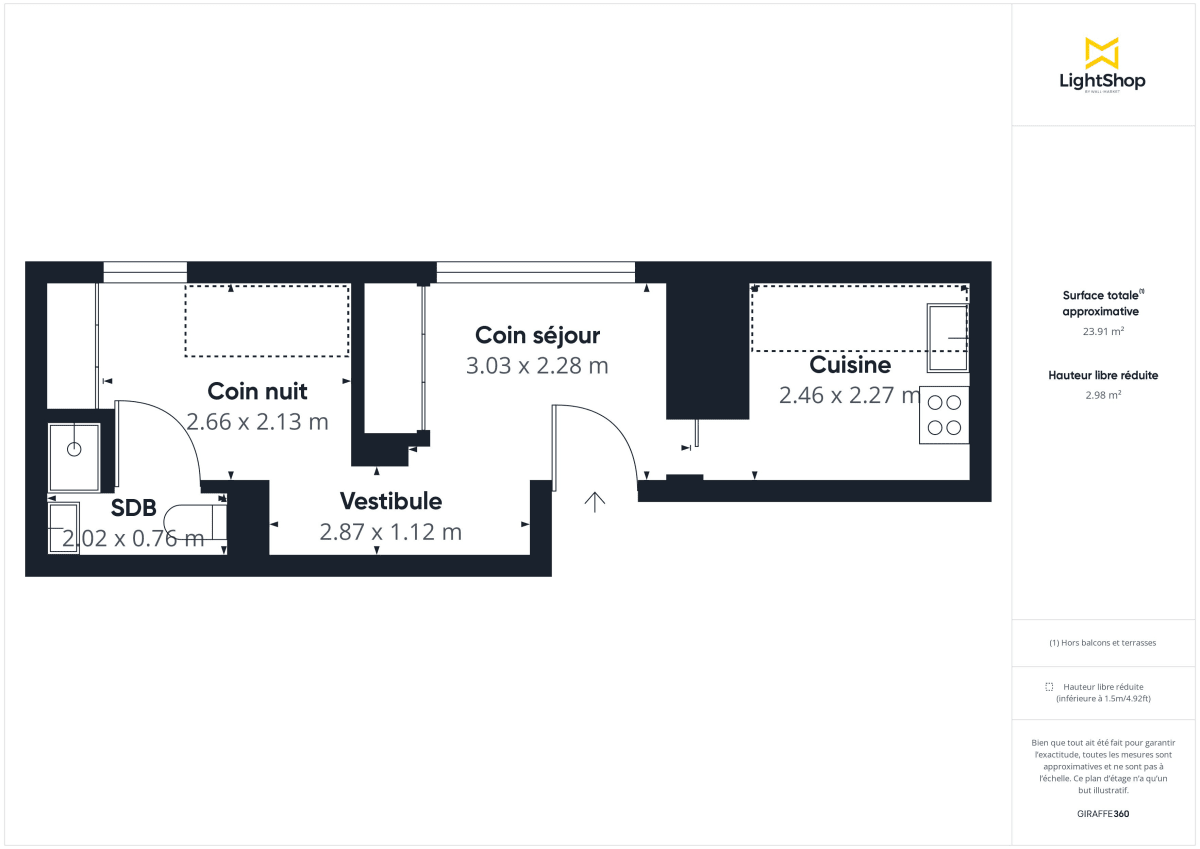 Appartement de 17.87 m² à Paris