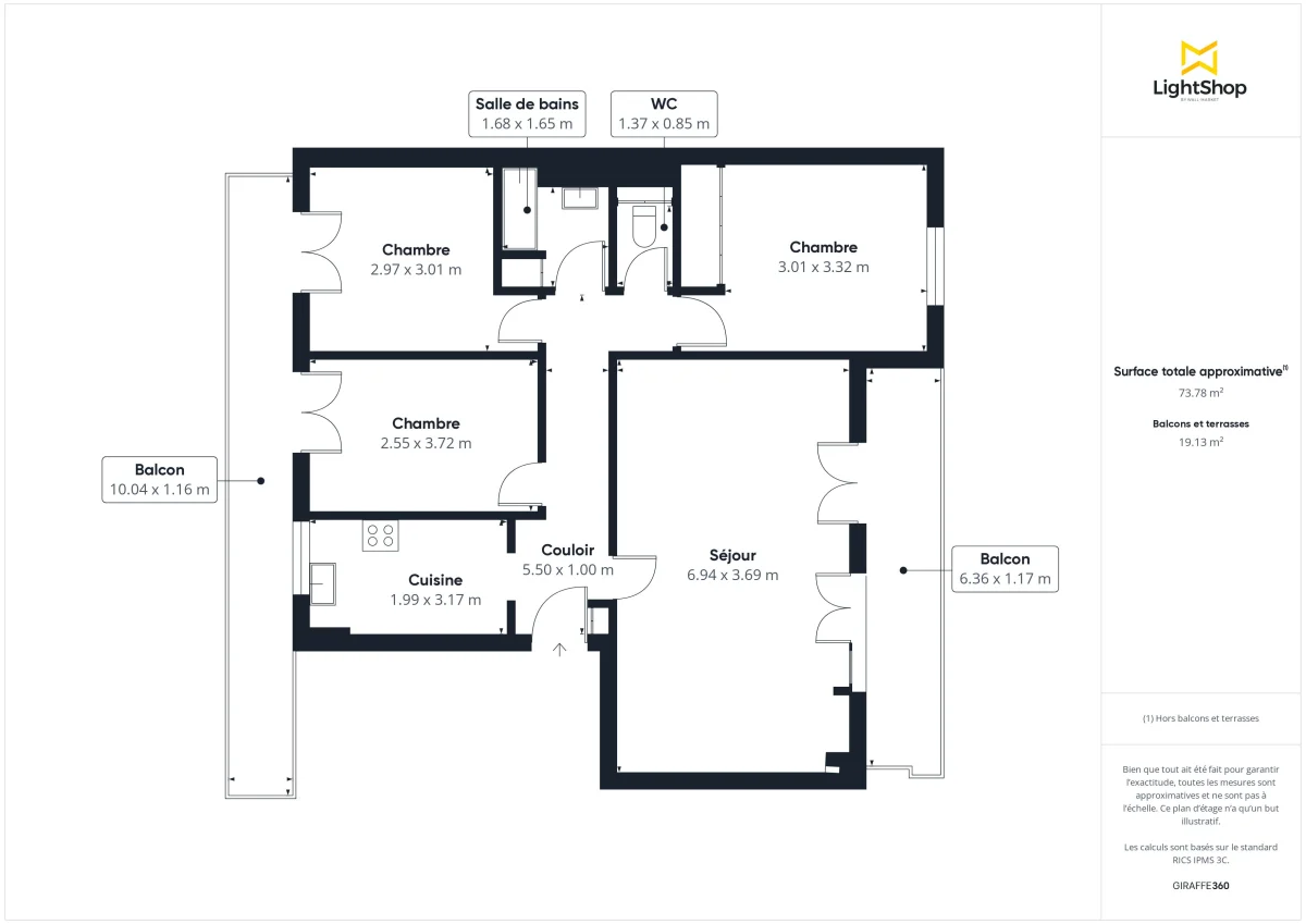 Appartement de 76.0 m² à Bordeaux