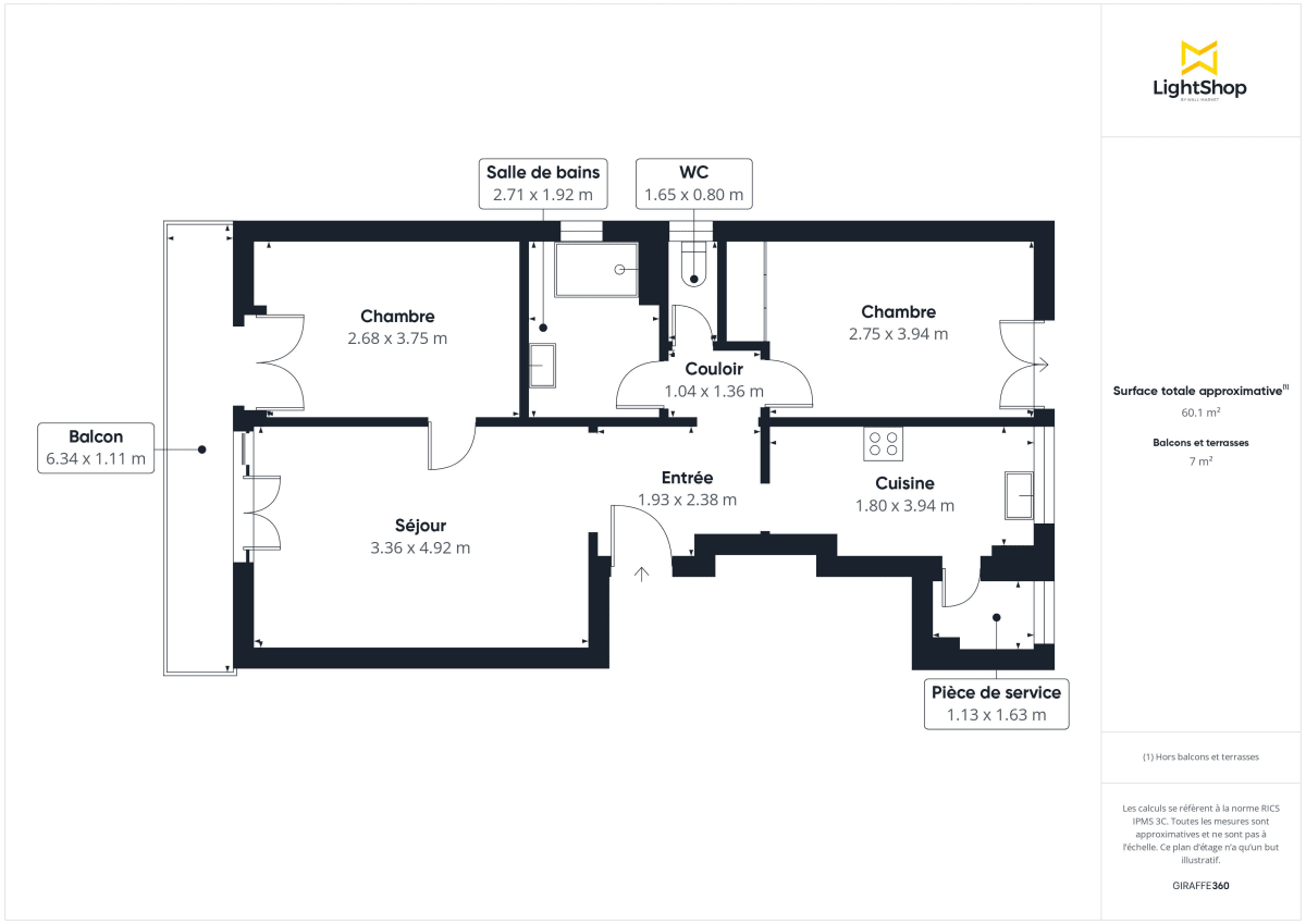 Appartement de 67.0 m² à Le Bourget