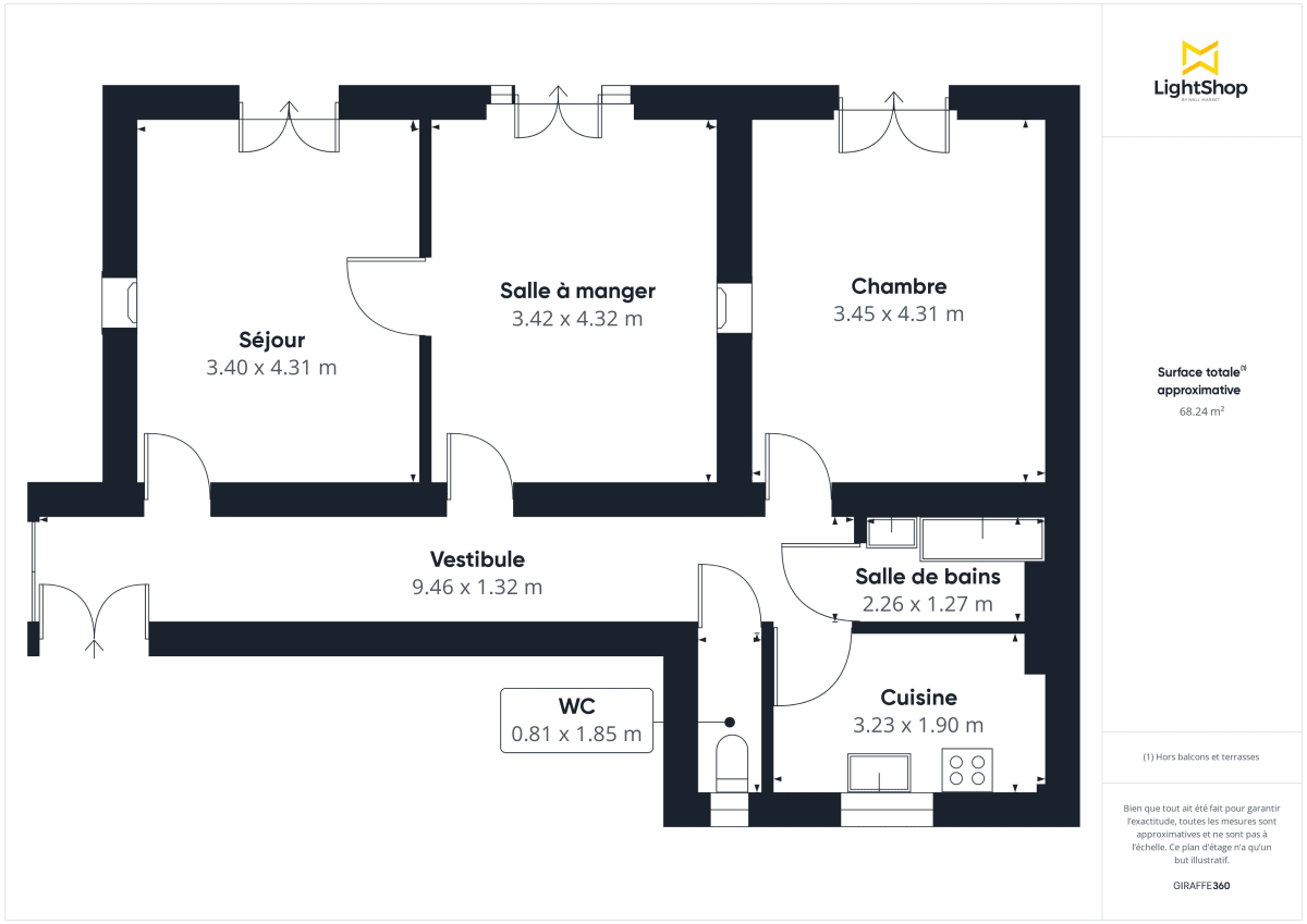 Appartement de 67.81 m² à Paris