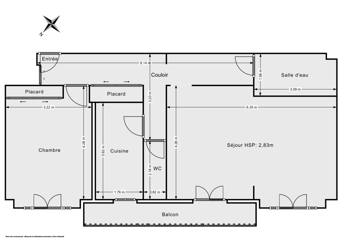Appartement de 64.5 m² à Paris