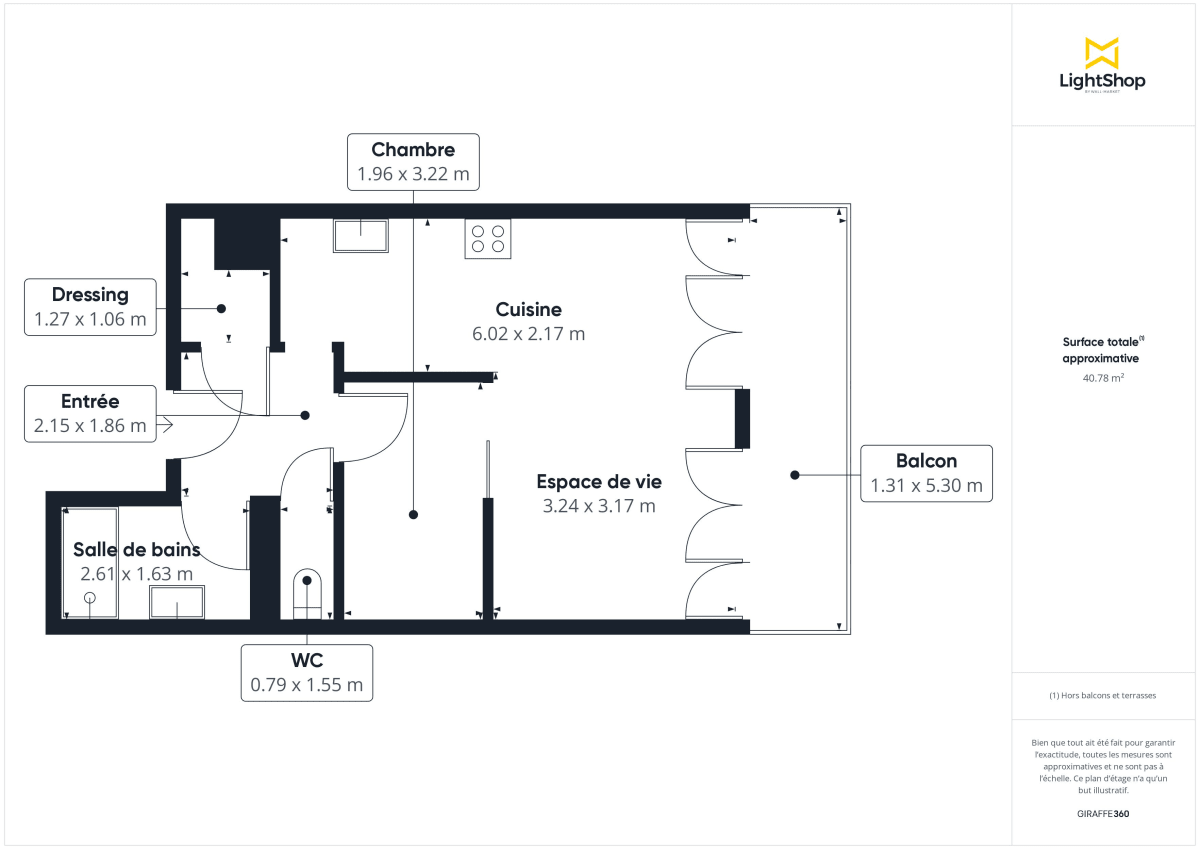 Appartement de 39.2 m² à Paris