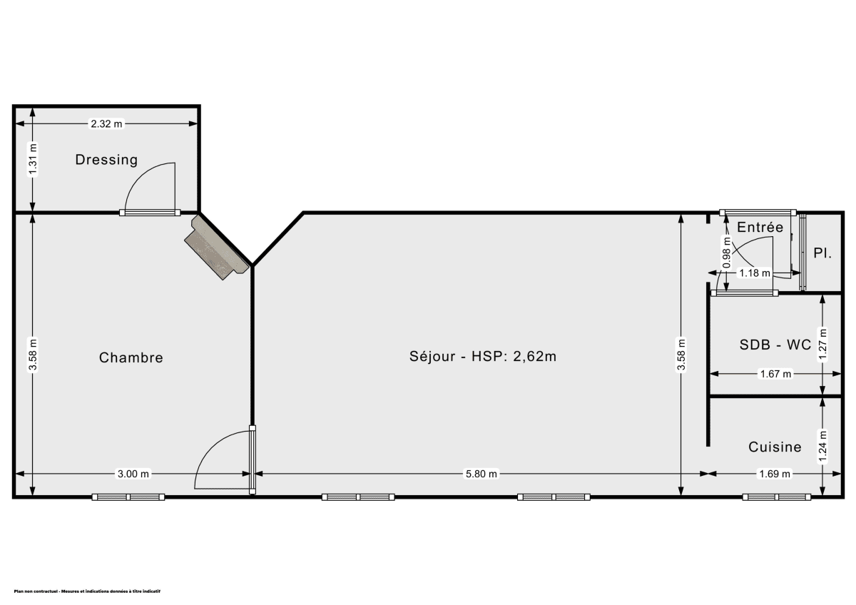 Appartement de 38.26 m² à Paris