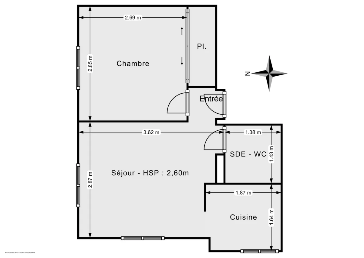 Appartement de 24.0 m² à Paris