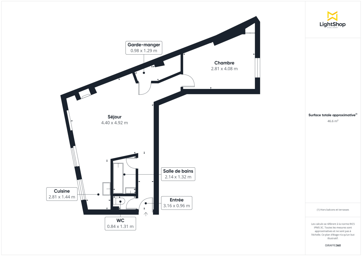 Appartement de 47.01 m² à Paris