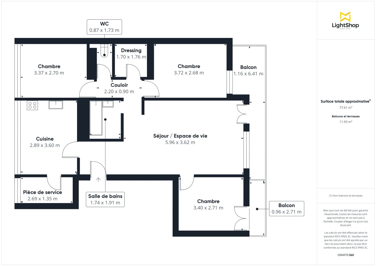 Appartement de 74.0 m² à Cenon